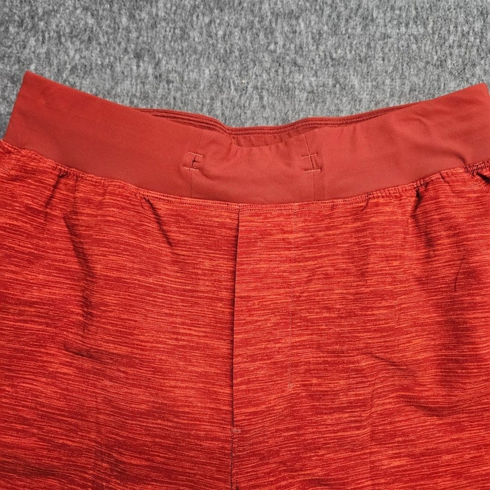 Lululemon T.H.E. Short Mens Small Red Space Dye Heathered 10 Inch Linerless - Picture 3 of 10